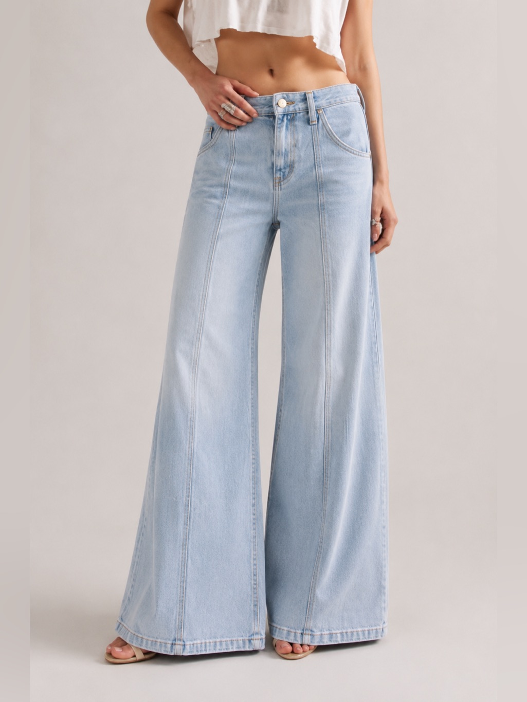 Light Wash High Rise Wide Leg Jeans Size 6 Dee Ocleppo Tabitha